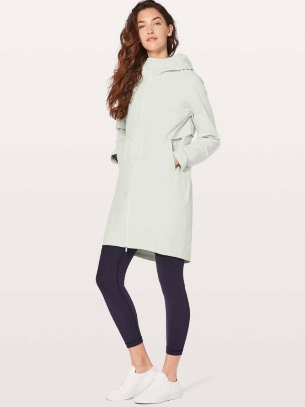 Lululemon Cloud Crush Jacket Ocean Mist Waterproof Rain Coat Size 8